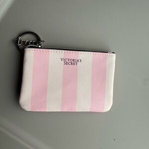 Victoria's Secret Pink and White Striped Pouch